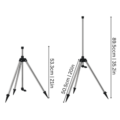 360° Rotating Tripod Sprinkler for Lawn & Garden – Adjustable Height & Coverage for Yard, Flowers & Vegetables