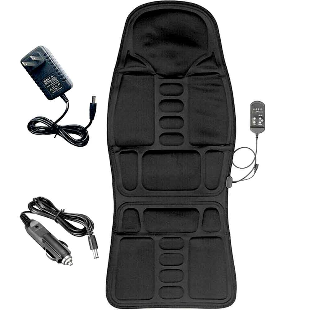 Coussin de siège massant chauffant, 8 programmes, thérapie par rouleaux de pétrissage Shiatsu pour chaise de bureau, siège auto, fauteuil inclinable à la maison, dos complet, cou et lombaire