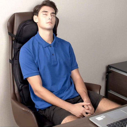 Coussin de siège massant chauffant, 8 programmes, thérapie par rouleaux de pétrissage Shiatsu pour chaise de bureau, siège auto, fauteuil inclinable à la maison, dos complet, cou et lombaire