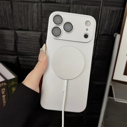 Silicone MagSafe iPhone Case with Camera Lens Protection – Soft Grip Anti-Fingerprint Cover for iPhone 14 15 16 17 Pro Max Air