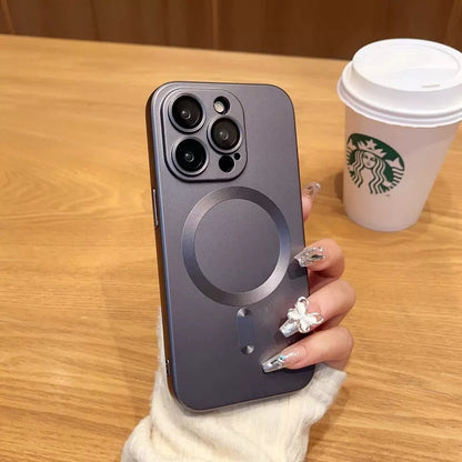 Silicone MagSafe iPhone Case with Camera Lens Protection – Soft Grip Anti-Fingerprint Cover for iPhone 14 15 16 17 Pro Max Air