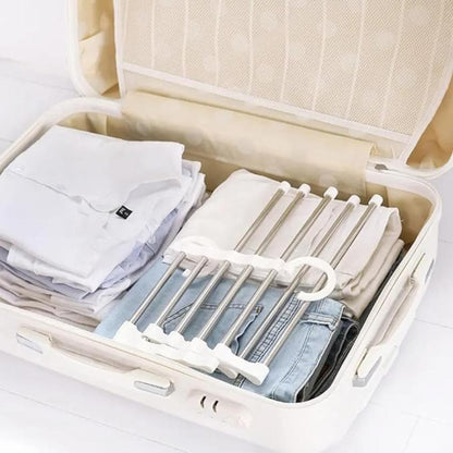 Porte-pantalons Maven - Acier inoxydable, cintres gain de place pour pantalons