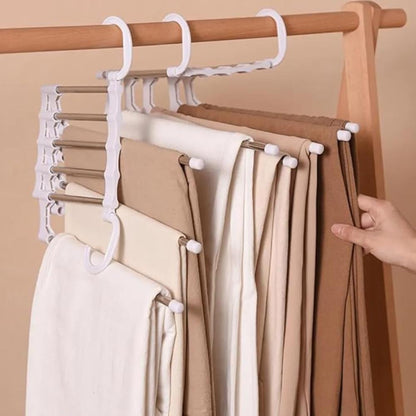 Porte-pantalons Maven - Acier inoxydable, cintres gain de place pour pantalons