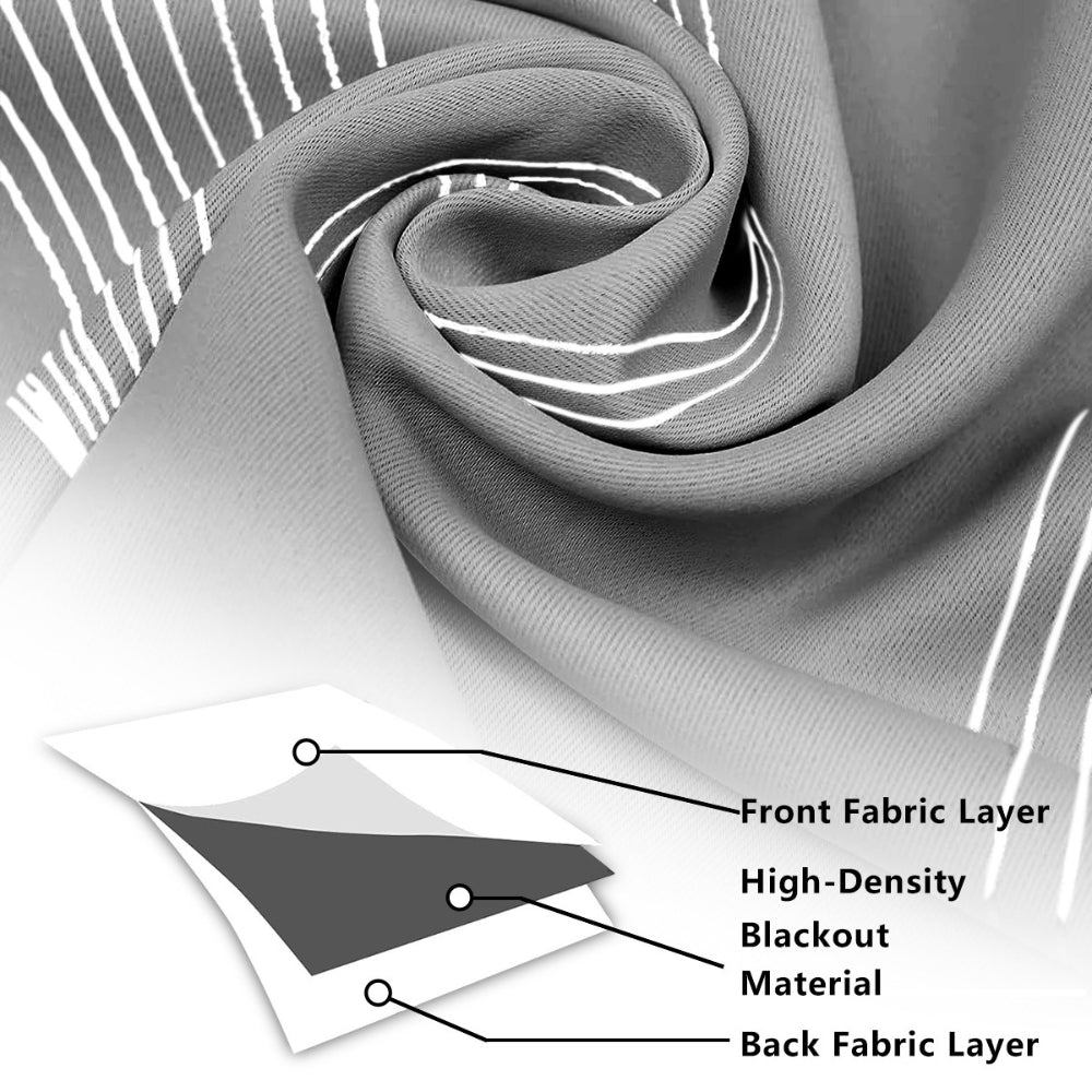 Maverick Blackout Curtain Panel - Soft Microfiber, Modern Wave Pattern
