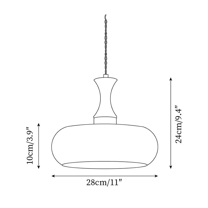 Hanging Light Fixture with Amber Glass Shade 7 Inch Diameter Adjustable Cord for Kitchen Islands Dining Tables Breakfast Bars Modern Farmhou