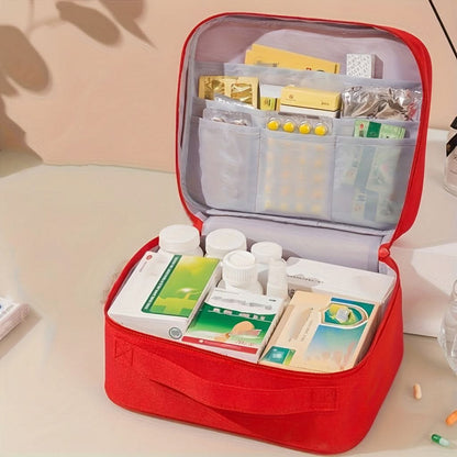 Large Portable First Aid Kit with Multiple Compartments