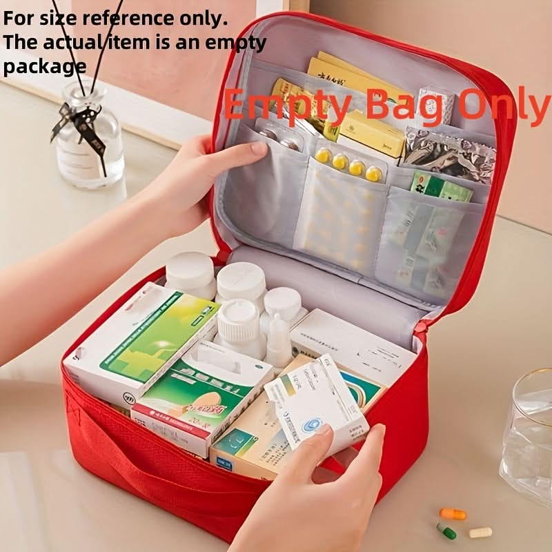 Large Portable First Aid Kit with Multiple Compartments