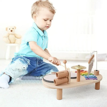MELOPLAY – Wooden Musical Toy Set Kids Learning Instruments 8 Piece