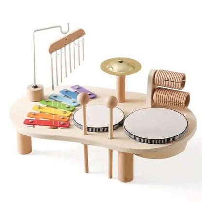 MELOPLAY – Wooden Musical Toy Set Kids Learning Instruments 8 Piece