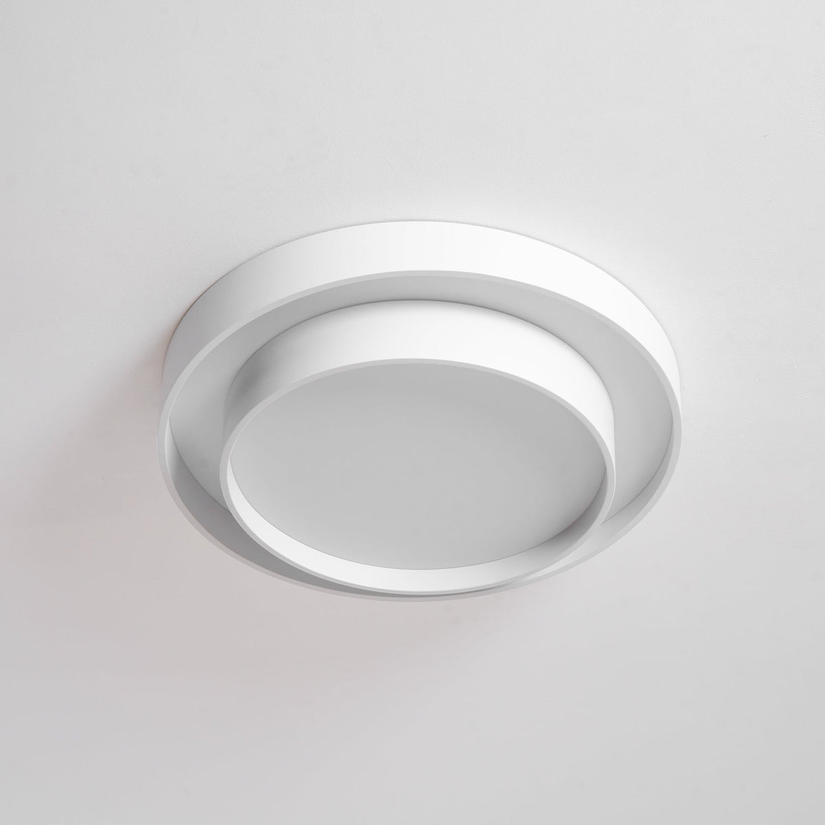 Round LED Flush Mount Light Fixture Metal White 16 20 24 Inch for Bedroom Living Room Office Modern Low Profile Overhead Lighting 3000K 4000