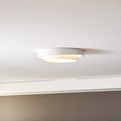 Flush Mount LED Ceiling Light Round Low-Profile Fixture Black White Gray 16 20 24 Inch Diameter for Bedroom Hall Kitchen Foyer