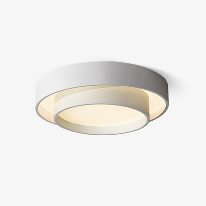 Flush Mount LED Ceiling Light Round Low-Profile Fixture Black White Gray 16 20 24 Inch Diameter for Bedroom Hall Kitchen Foyer