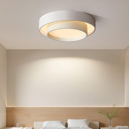 Flush Mount LED Ceiling Light Round Low-Profile Fixture Black White Gray 16 20 24 Inch Diameter for Bedroom Hall Kitchen Foyer