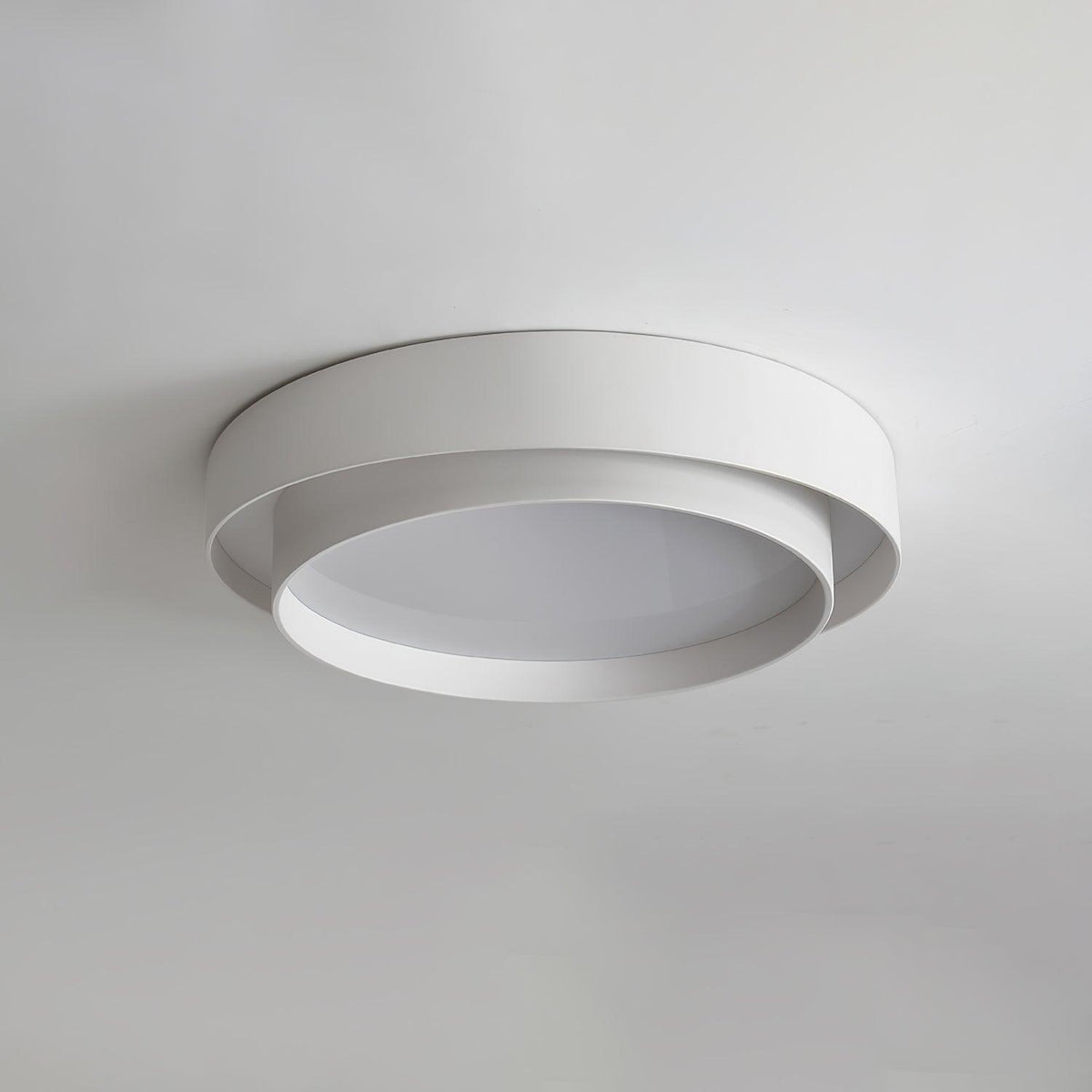 Flush Mount LED Ceiling Light Round Low-Profile Fixture Black White Gray 16 20 24 Inch Diameter for Bedroom Hall Kitchen Foyer
