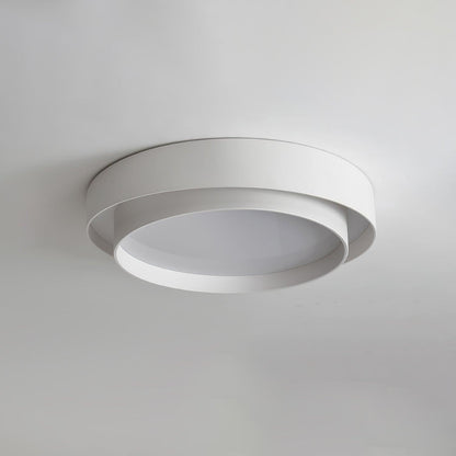 Flush Mount LED Ceiling Light Round Low-Profile Fixture Black White Gray 16 20 24 Inch Diameter for Bedroom Hall Kitchen Foyer