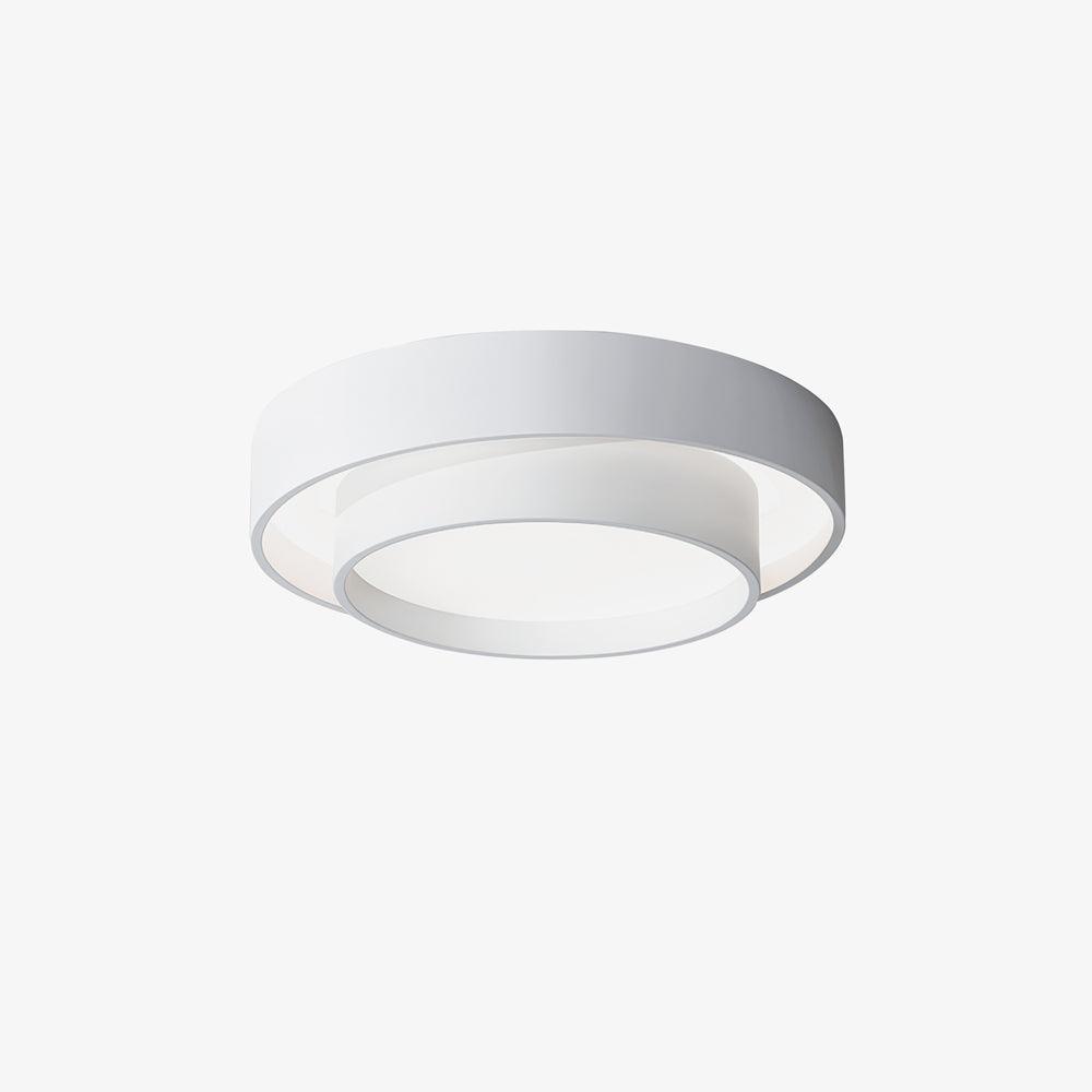 Modern Layered Drum Flush Mount Ceiling Light with Integrated LED for Living Room & Bedroom