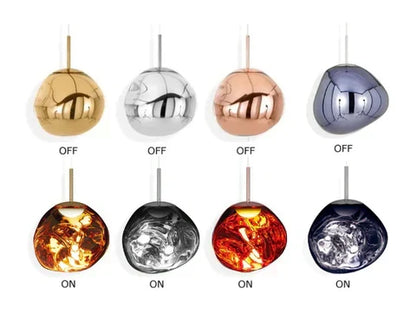 Molten Acrylic Hanging Light Fixture 15 in Warm Glow E27 Socket for Dining Room Kitchen Island Above Table Modern Sculptural Ceiling Lamp Or