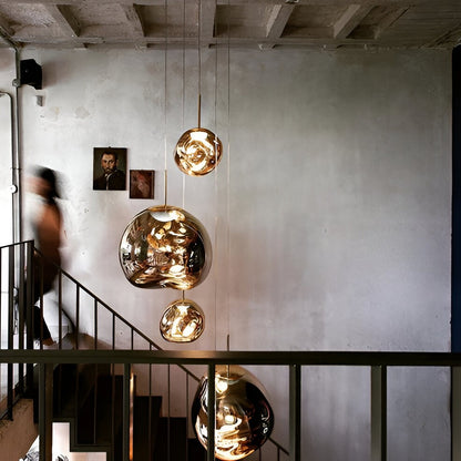 Suspension luminaire unique en verre soufflé
