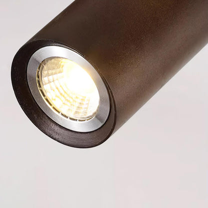 Adjustable LED Track Light 39 in Wood Finish Spotlight Bar Ceiling Mount for Kitchen Living Room Hallway Dining Room Modern Scandinavian Hom