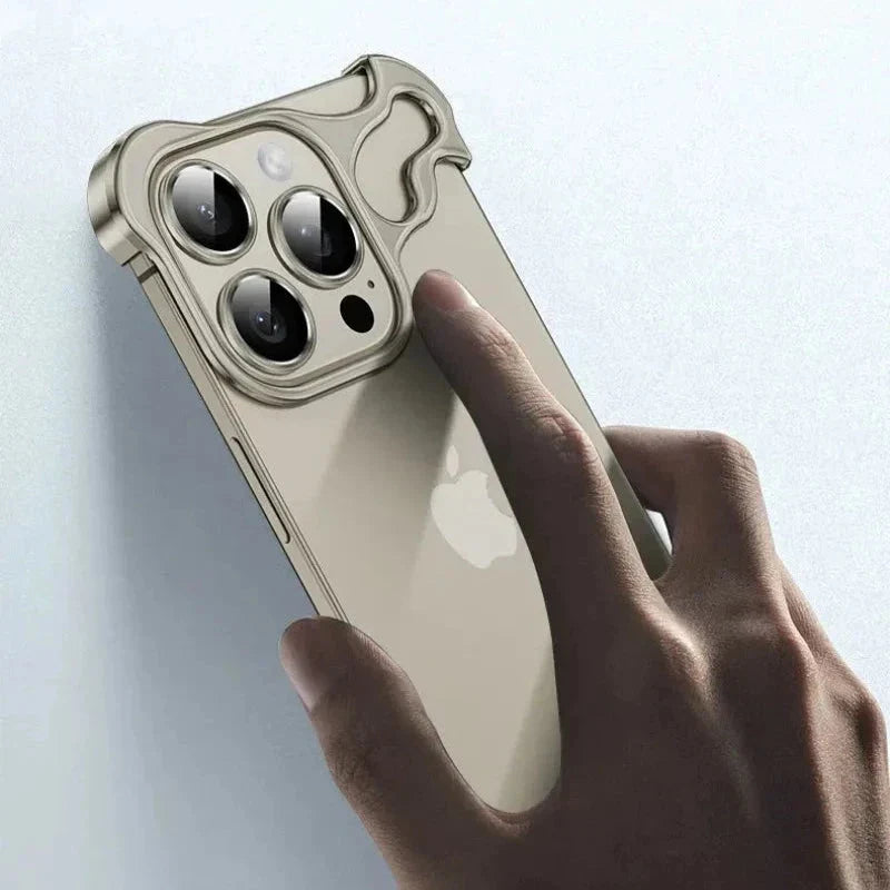Aluminum Edge-Guard iPhone Bumper – Frameless Camera & Corner Shield for 12-17 Series