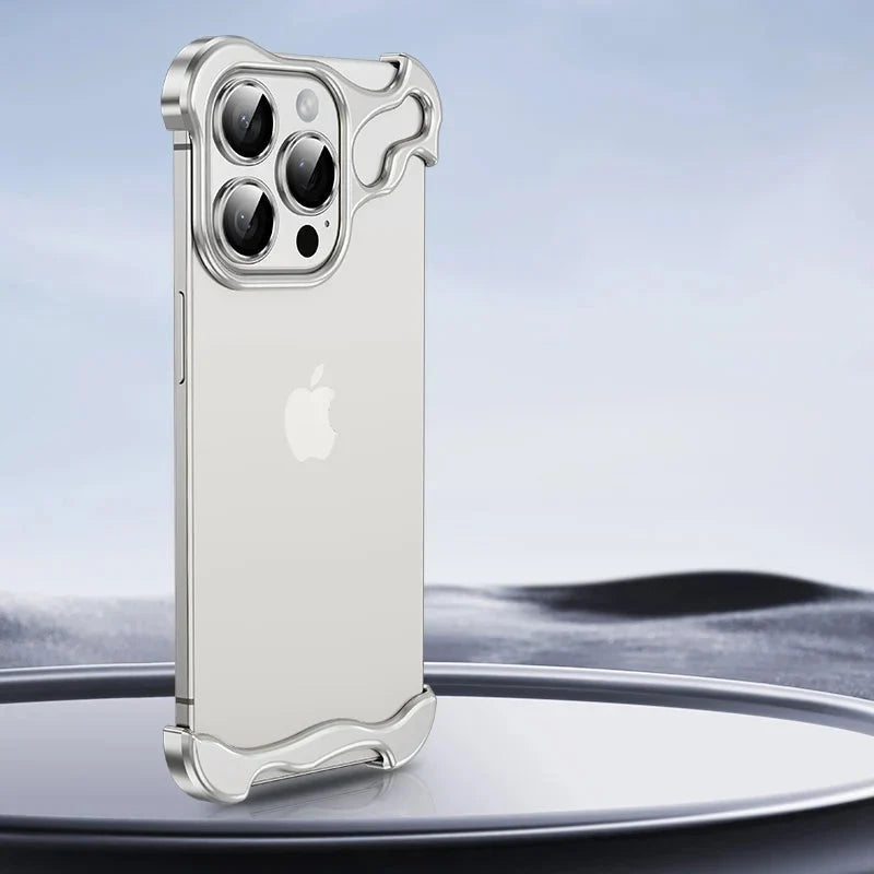 Aluminum Edge-Guard iPhone Bumper – Frameless Camera & Corner Shield for 12-17 Series