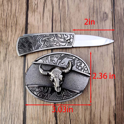 Western Accessory Clasp with Concealed Utility Feature for 1.5 in Straps | Decorative Zinc Alloy Hardware for Ranch, Rodeo & Everyday Wear