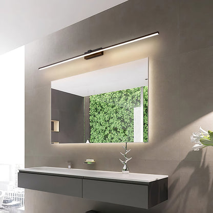 Hardwired LED Vanity Light Bar 16 in Aluminum Black for Bathroom Mirror Above Sink Modern Indoor Wall Sconce Fixture with Adjustable Color T