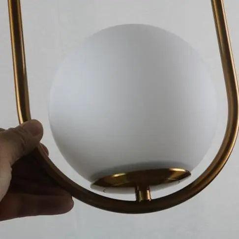 Glass Pendant Light with Metal Frame for Kitchen Island Dining Room Contemporary Ceiling Fixture Modern Hanging Lamp