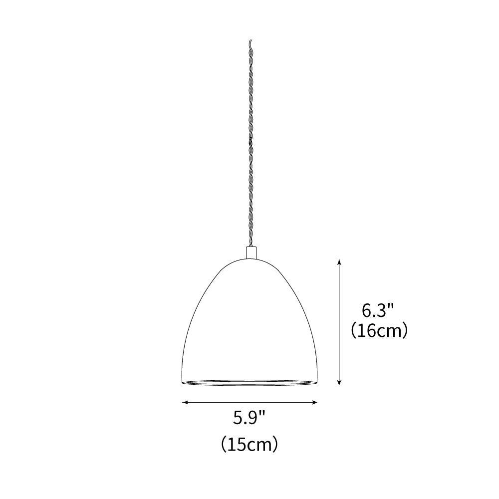Industrial Concrete Hanging Light Fixture with Adjustable Cord for Kitchen Island Breakfast Bar Dining Area Counter Modern Gray Cement Suspe