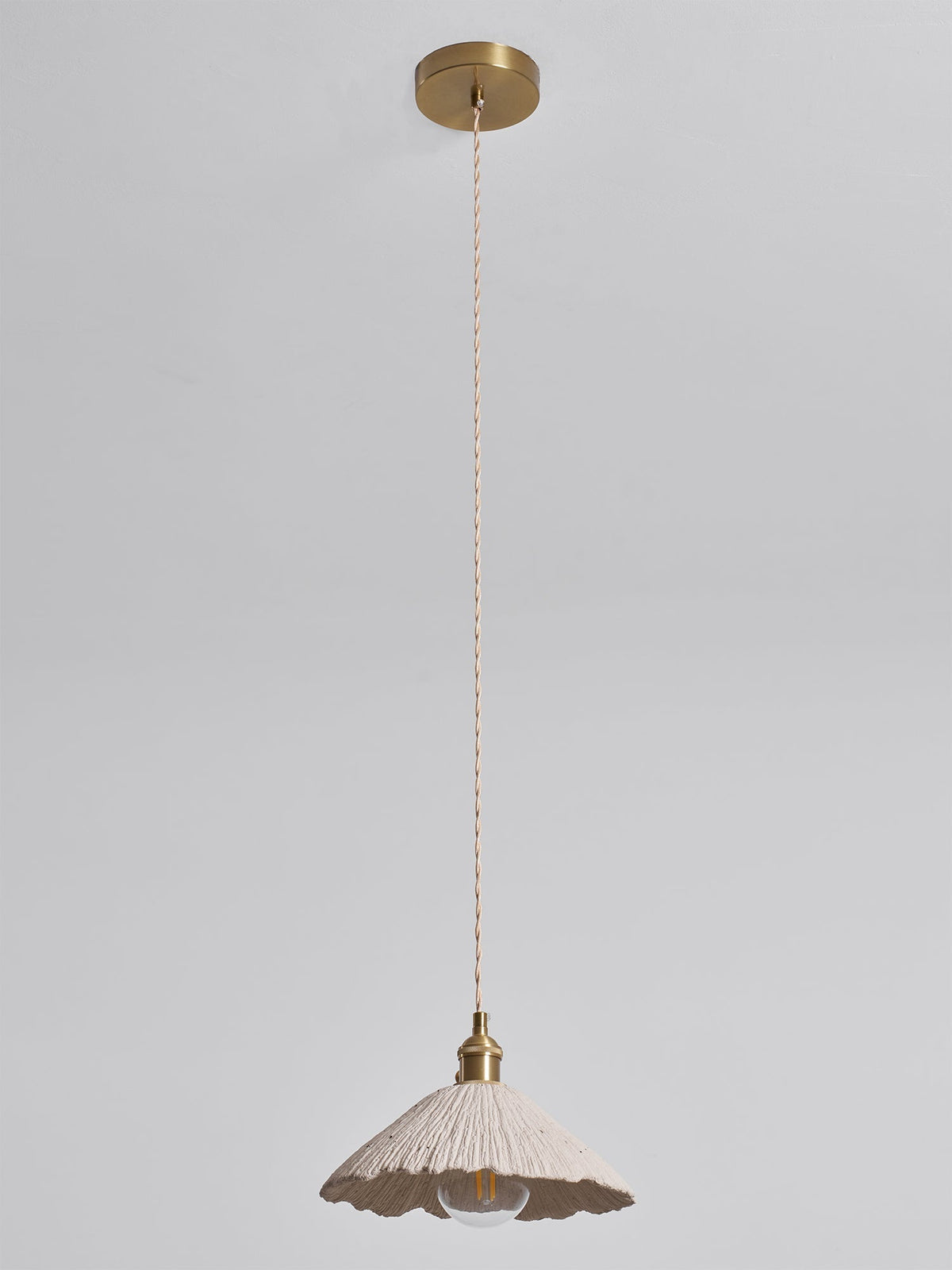 Industrial Concrete Hanging Light Fixture with Adjustable Cord for Kitchen Island Breakfast Bar Dining Area Counter Modern Gray Cement Suspe