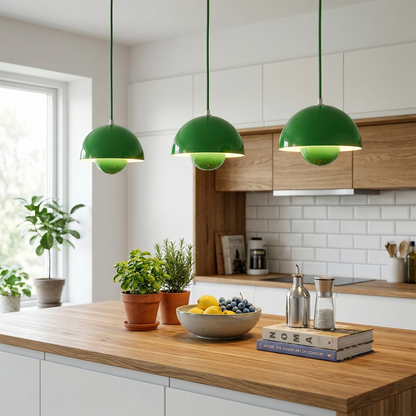 Mid-Century Modern Flower Bud Pendant Light - Versatile Pendant Lighting with Geometric Design