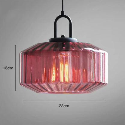 Suspension artisanale en verre en forme de goutte, abat-jour rayé vert de 28 cm pour tables de salle à manger et îlots de cuisine, luminaire suspendu compact, éclairage LED d'ambiance