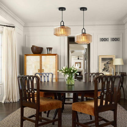 Handblown Glass Pendant Light Fixture 11 Inch Diameter for Kitchen Dining Room Hallway Living Room Bedroom LED Ceiling Light