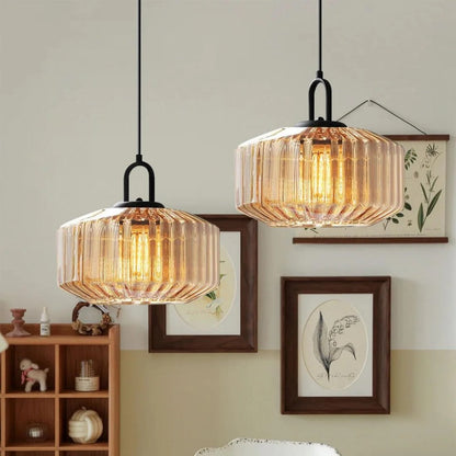 Handblown Glass Pendant Light Fixture 11 Inch Diameter for Kitchen Dining Room Hallway Living Room Bedroom LED Ceiling Light