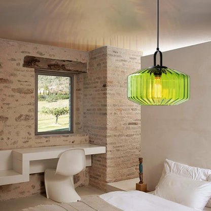 Handblown Glass Pendant Light Fixture 11 Inch Diameter for Kitchen Dining Room Hallway Living Room Bedroom LED Ceiling Light