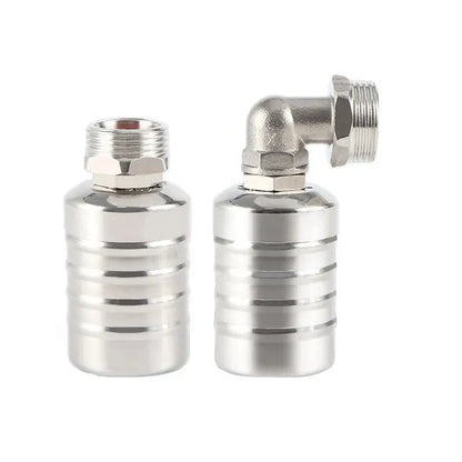 Compact Stainless Steel Float Valve for Automatic Water Level Control in Tanks, Barrels & Ponds