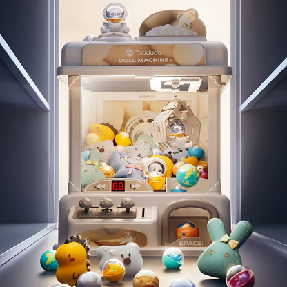 Claw Machine for Kids, Mini Arcade Claw Machine with Plush Prizes, Coin Operated Home Arcade Game for Boys and Girls