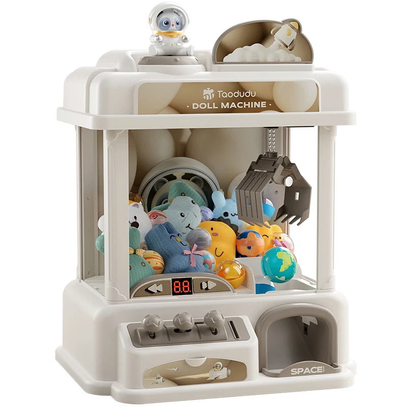 Mini Claw Machine | Coin Operated Arcade Game with Plush Prizes | Fun Gift for Kids