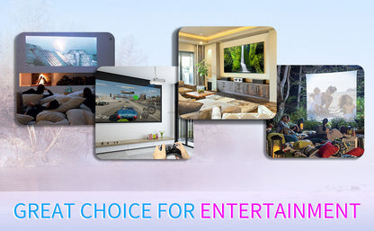 Mini Projector | Portable Full HD Projector with Screen Mirroring | Compact Design for Outdoor Movies