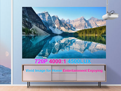 Mini Projector | Portable Full HD Projector with Screen Mirroring | Compact Design for Outdoor Movies