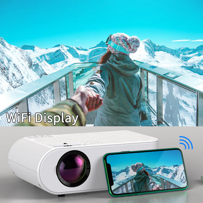 Mini Projector | Portable Full HD Projector with Screen Mirroring | Compact Design for Outdoor Movies