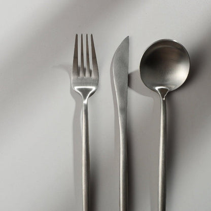 Set de couverts en acier inoxydable recouvert de titane – Service de table haut de gamme 18/10 pour les repas du quotidien et les grandes occasions
