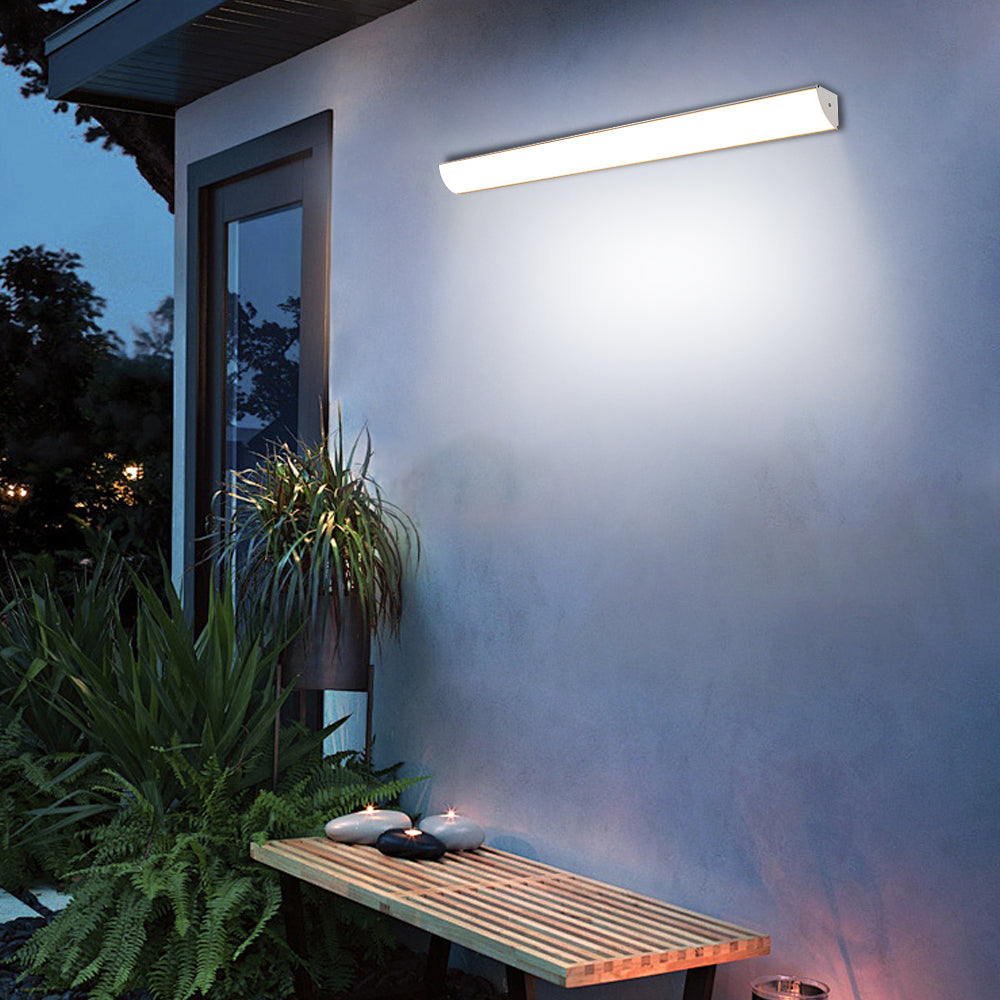 Applique murale LED d'extérieur en aluminium, luminaire étanche au design moderne pour terrasse, porche et entrée