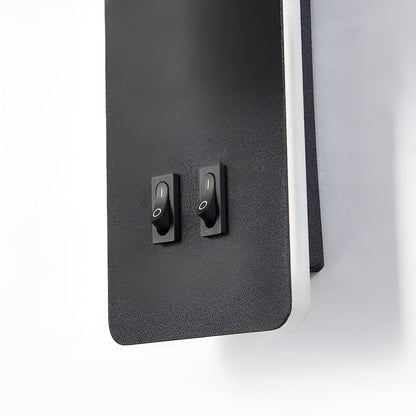 Minimalist Cylindrical Wall Lamp with Dual Switch and 330° Rotatable LED Light – Iron Design