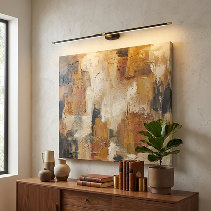 LED Bathroom Mirror Light 27 in Rechargeable Dimmable Wall Sconce Black Gold Wireless Touch Control Vanity Fixture for Powder Room
