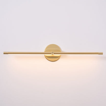 LED Bathroom Mirror Light 27 in Rechargeable Dimmable Wall Sconce Black Gold Wireless Touch Control Vanity Fixture for Powder Room