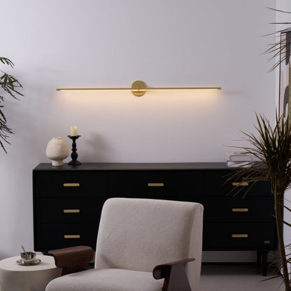 Linear LED Bathroom Vanity Light Fixture 27-50 Inch Metal Wall Sconce for Mirror Black Gold Brushed Nickel Warm Lighting Powder Room Dressin