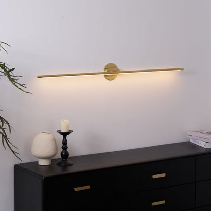 Linear LED Bathroom Vanity Light Fixture 27-50 Inch Metal Wall Sconce for Mirror Black Gold Brushed Nickel Warm Lighting Powder Room Dressin