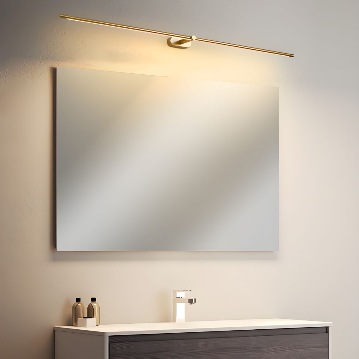 Cordless LED Vanity Light Bar with Touch Dimmer & USB Charging for Bathroom Mirror Makeup Application