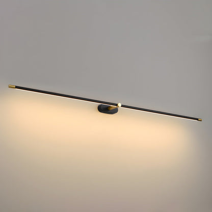 LED Bathroom Mirror Light 27 in Rechargeable Dimmable Wall Sconce Black Gold Wireless Touch Control Vanity Fixture for Powder Room